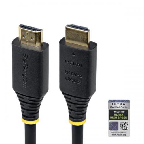 StarTech.com HDMI21-CBL-8K60-50CM HDMI 2.1ケーブル/50cm/8K60Hz/48Gbps/HDR10+ ...