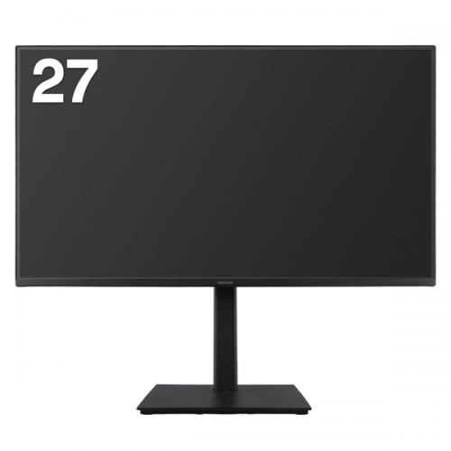 グリーンハウス GH-LCW27DH-BK デリバリー保守付き27型ディスプレイ HDMI/DisplayPort/昇降・回転/1920×1080/ブラック/5年保証/HFSパネル採用