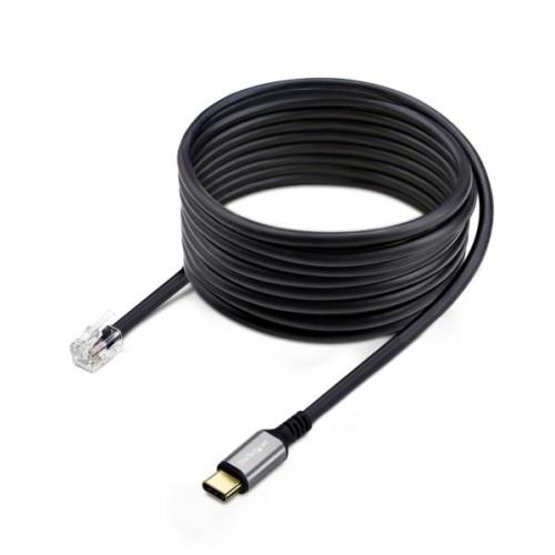 StarTech.com UR9-HEADSET-ADAPTER USB-C - RJ9変換アダプターケーブル/1.8m/オフィス電話受話機・ヘッドセット接続用/ノートPC対応