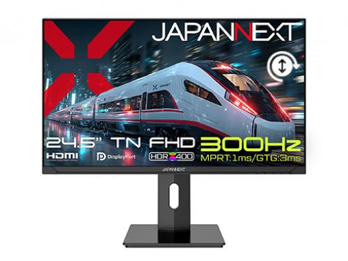 JAPANNEXT JN-T245G300F-HSP ゲーミング液晶ディスプレイ 24.5型/1920×1080/HDMI×2、DP×2/ブラック/スピーカー有/2年保証