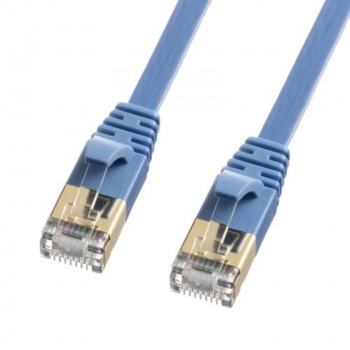 Rakuten - サンワサプライ KB-FLU7-05BL CAT7フラットLANケーブル（5m・ブルー）