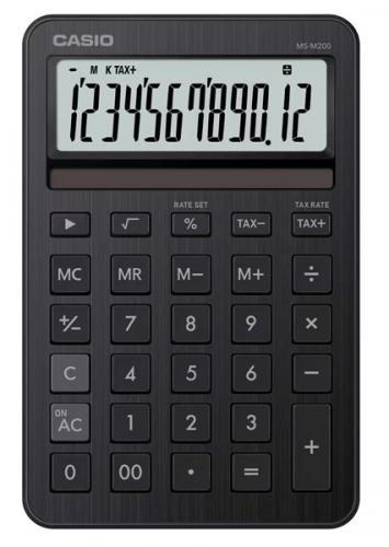 CASIO MS-M200-BK-N デザイン電卓 スタイリッシュ アイアンブラック