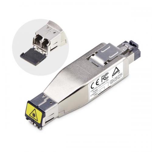Rakuten - StarTech.com D01ML55P-FIBER-MEDIA 光メディアコンバーター/ギガビットイーサネット - 光ファイバ変換/シングルモード10km・マルチモード800m/PoE