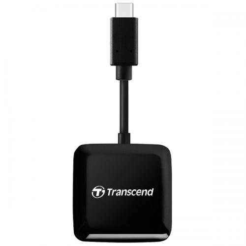 Rakuten - Transcend TS-RDC3 SD/microSD Card Reader USB 3.2 Gen 1 Black Type C