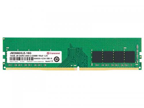 Transcend JM2666HLE-16G 16GB JM DDR4 2666 U-DIMM 1Rx8 2Gx8 CL19 1.2V