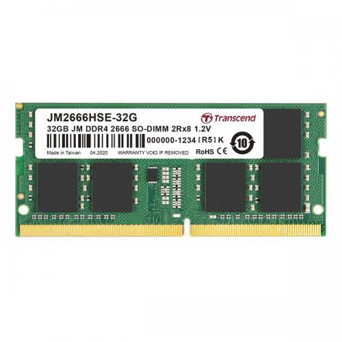 Transcend JM2666HSE-32G 32GB JM DDR4 2666 SO-DIMM 2Rx8 2Gx8 CL19 1.2V