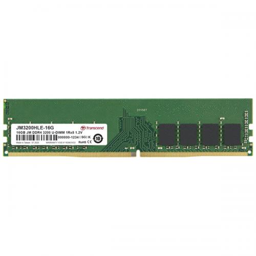 Transcend JM3200HLE-16G 16GB JM DDR4 3200 U-DIMM 1Rx8 2Gx8 CL22 1.2V