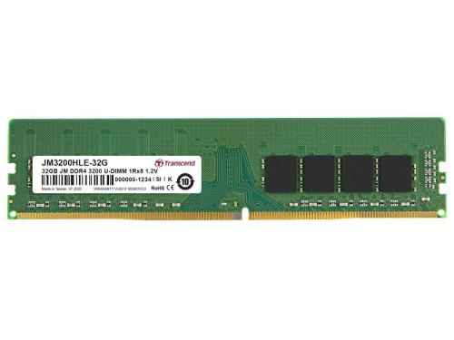 Transcend JM3200HLE-32G 32GB JM DDR4 3200 U-DIMM 2Rx8 2Gx8 CL22 1.2V
