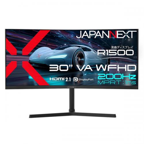JAPANNEXT JN-VC30G200WF ゲーミング液晶ディスプレイ 30型/2560×1080/HDMI×2、DP×2/ブラック/スピーカー有/2年保証