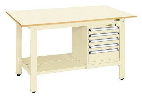 【法人様宛限定】サカエ KK-69PSL4I 軽量作業台KKタイプ（スモールキャビネット付）