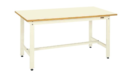 ●外寸：W1500×D900×H740mm●質量：53kg●均等耐荷重：500kg●本体カラー：アイボリー●天板種類：メラミン天板●天板カラー：アイボリー●天板厚：25mm●アジャスター：樹脂製　ネジ径M12×P1.75●座り作業用