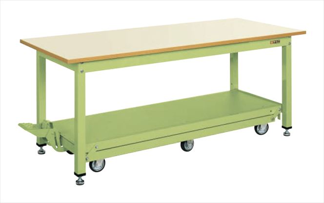 【法人様宛限定】サカエ KT-157Q6IG 中量作業台KTタイプ（ペダル昇降移動式・6輪車）(4)