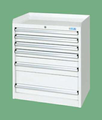 ●外寸：W700×D480×H900mm●均等耐荷重（引出し1段当り）：70kg●カラー：パールホワイト●質量：71kg●耐震構造：2重安全装置内蔵●オールロック機構●ラッチ機構●引出し：H80×4個、H160×1個、H240×1個●引出段数：6段●引出内寸法：H80：W612×D372×H62mm、H160：W612×D372×H142mm、H240：W612×D372×H222mm