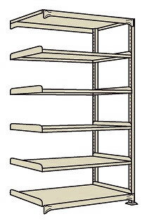 【法人様宛限定】サカエ RLW-2116R ラークラック（150kg／段・連結・高さ2100mm・6段）