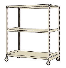 【法人様宛限定】サカエ MKW-1765U 中量キャスターラックMKW型（ウレタン車・4輪自在タイプ）