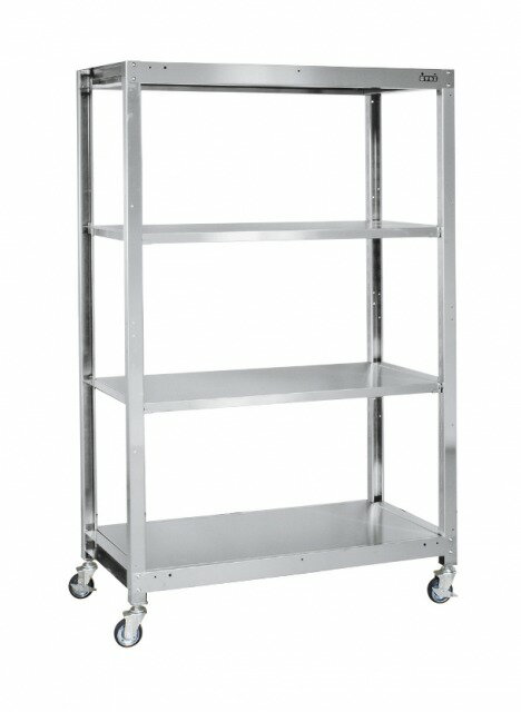 【法人様宛限定】サカエ SLN-1234RSU4 ステンレスラック（移動式・SUS430）