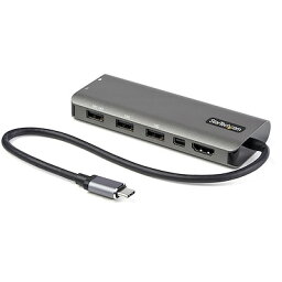 StarTech DKT31CMDPHPD USB Type-Cマルチ変換アダプター/USB-C-4K60Hz HDMI または Mini DisplayPort/100W Power Deliveryパススルー対応/10Gbps USBポート x4/USB-C マルチハブ