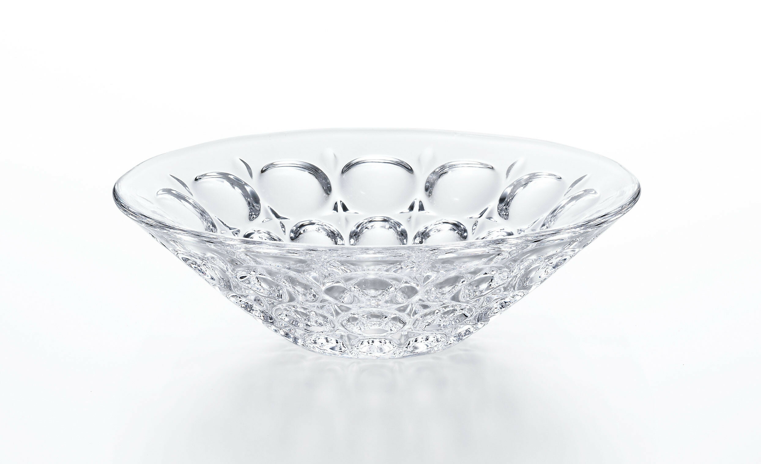 Rakuten - アデリア　庄内クラフト　水月　デザート　かき氷　器（クリア）15cm　【白 透明 かき氷 夏 デザート皿 ガラス皿 日本製 模様】