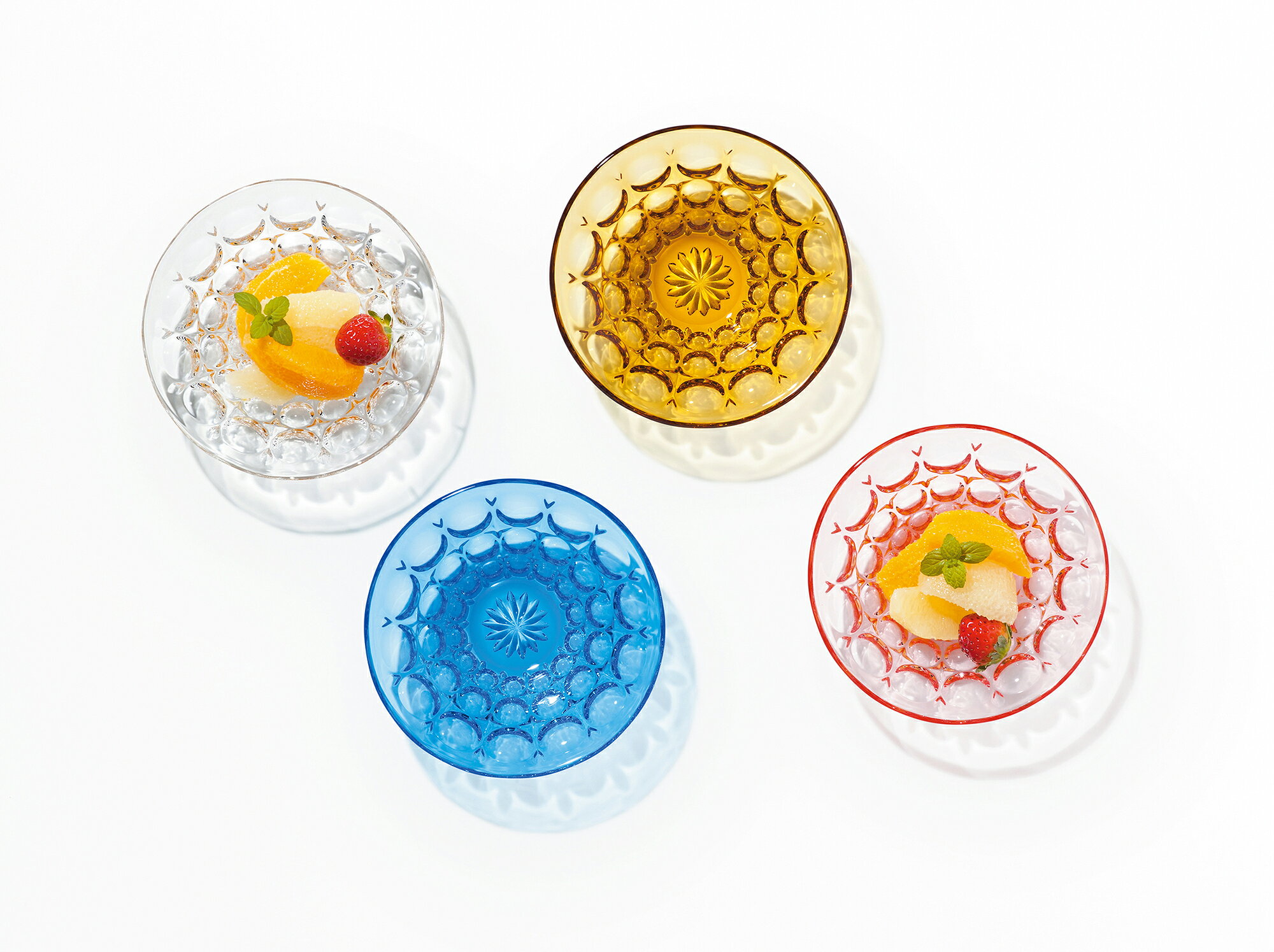アデリア　庄内クラフト　水月　デザート　かき氷　器（クリア）15cm　【白 透明 ...