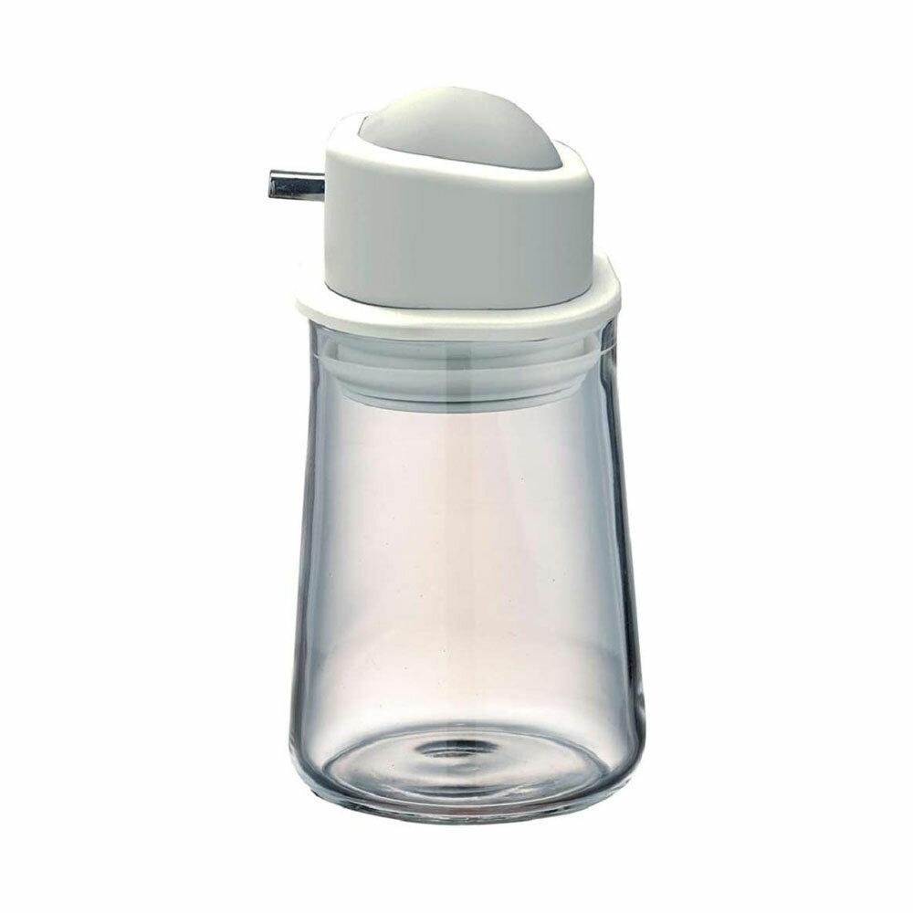 ハリオ　ワンプッシュ醤油さし　80ml　ホワイト　【醤油さし・調味料保存容器】