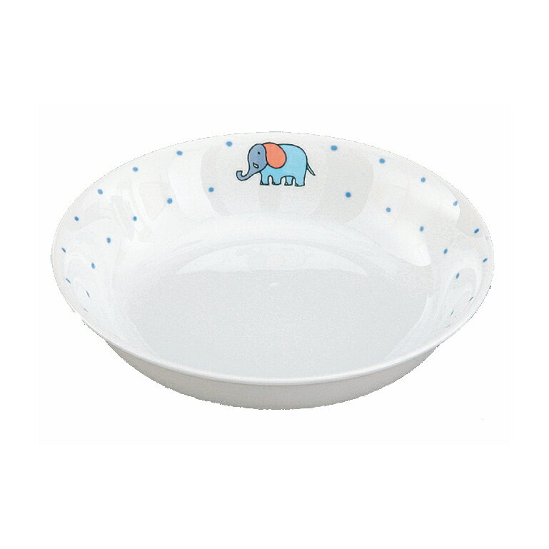 樂天商城 - ★お子様・幼児用食器　日本製　高強度磁器　ぞうさん　7インチスープ皿　Φ17.9cm　[平皿・プレート・深皿・丸皿]　　[10個以上でご注文ください。]