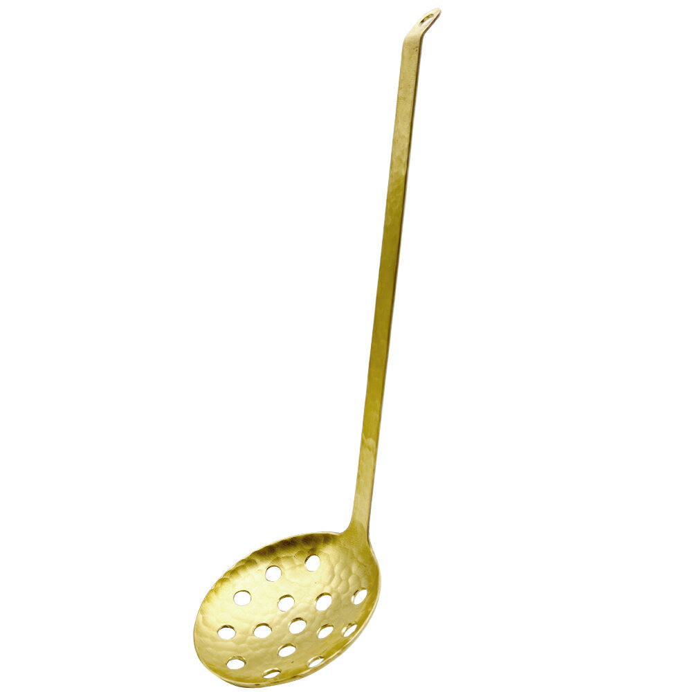 日本製　真鍮　打ち出し　ミニお玉　穴あき　（ゴールド）