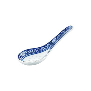 【4個組】景徳鎮 ホタル陶器 ちりレンゲ 5 1/2インチ 【中華食器 蛍 中国伝統 スプーン れんげ スープ 麺 チャーハン 雲呑】