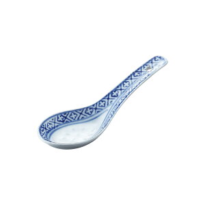 【4個組】景徳鎮 ホタル陶器 レンゲ 5インチ 【中華食器 蛍 中国伝統 スプーン れんげ スープ 麺 チャーハン 雲呑】