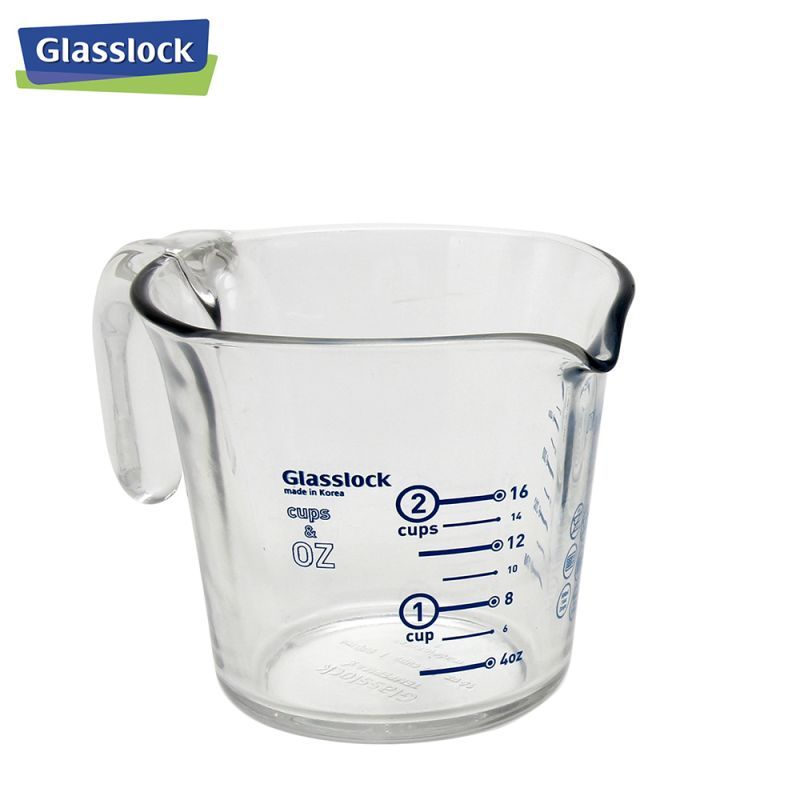 Glasslock グラスロック スマートメジャーカップ 500ml ［ ガラス製 計量カップ 食洗機可 電子レンジ可 耐熱 500cc ］