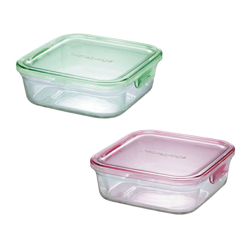 Rakuten - iwaki　イワキ　パック＆レンジ　角　800ml　【2個組】カラー選択自由　（KC3247N）　耐熱ガラス保存容器