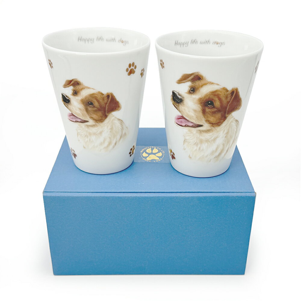 樂天商城 - 日本製　陶器　ペアフリーカップ　ロイヤルジャックラッセルテリア