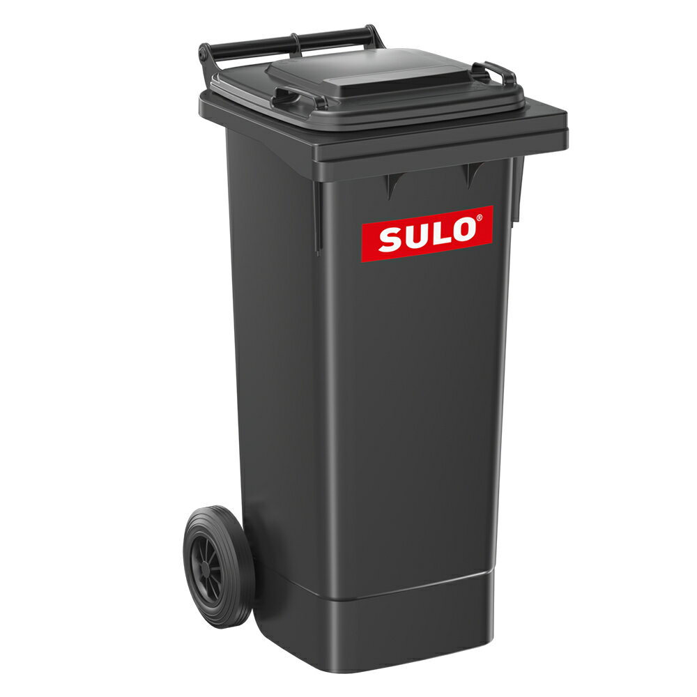 ドイツ製　SULO　スロ　キャスター付きゴミ箱（プラスチックトラッシュカン・キャスターペール）　80L　グレー...