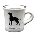 わんコレ モノクロマグカップ ダルメシアン ホワイト [陶器 コーヒーマグ 犬好き イラスト 犬食器 犬モチーフ 犬グッズ 犬雑貨 プレゼント 犬雑貨 犬用品...