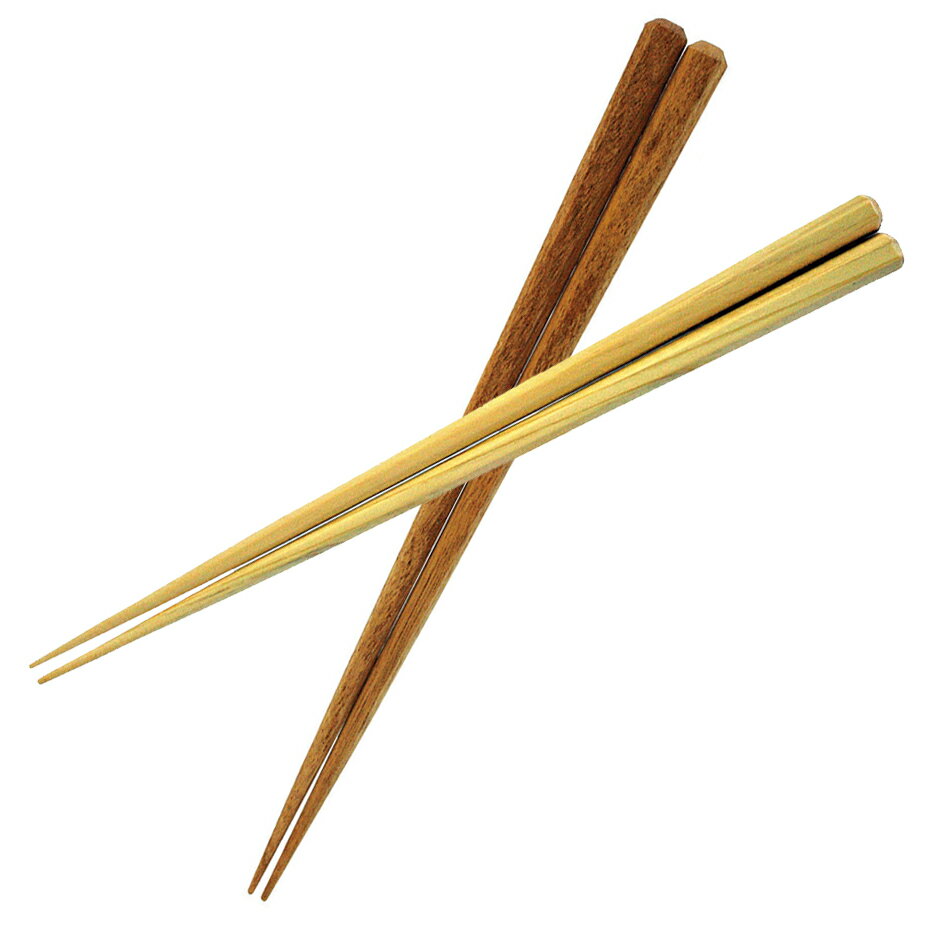 【メール便】　日本製　ナチュラルウッド　天然木　六角箸　2膳組