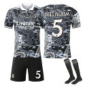 24-25レアル・マドリードブラック&ホワイトドラゴンパターン記念復刻ユニフォームセット 9番ムバッペ 7番ヴィニシウス 5番ベリンガム 7番C・ロナウド 10...