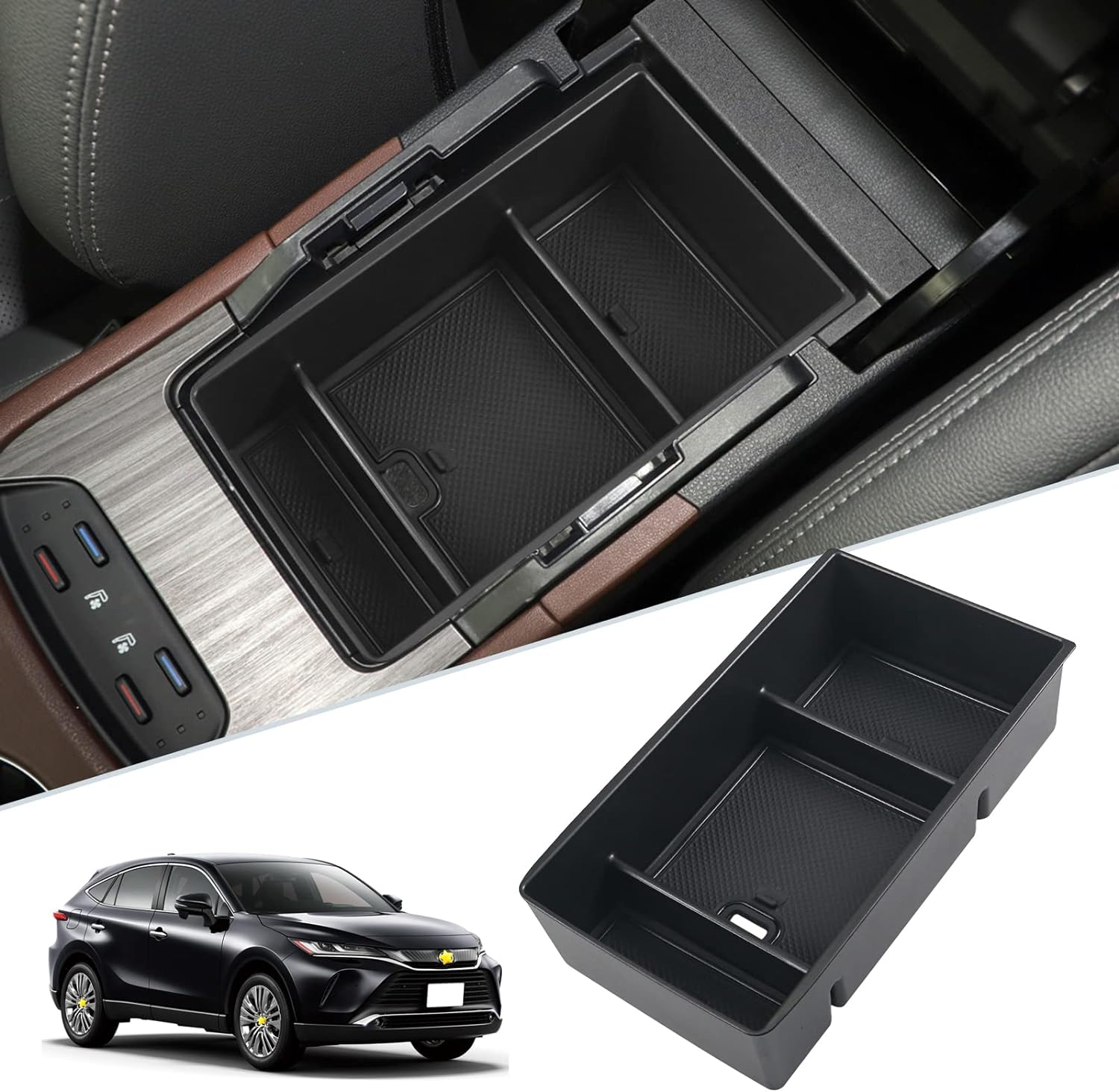 【楽天スーパーSALE】トヨタ ハリアー 80系 専用 コンソールボックス 車用 内蔵型 センター収納ボック..