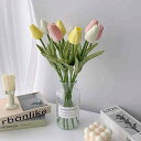 造花 チューリップ 鉢植え 観葉植物 フェイクグリーン インテリア おしゃれ 癒しのグリーン デコレーション 枯れない 手作り 本物そっくり 飾り 撮影 お祝い 花器付き ギフト