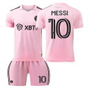 サッカーウェア レプリカユニフォームセット 2324マイアミユニホーム10番メッシ大リーグ 半袖 大人 子供 トレーニングウェア