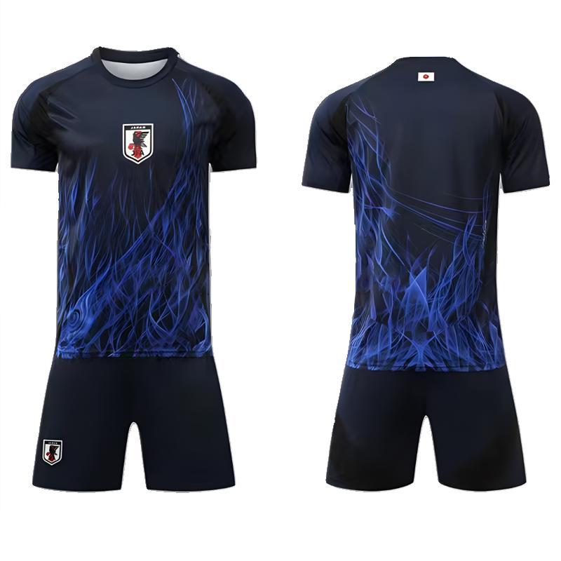 日本チームユニフォーム2425 ホームサッカーウェア 三笘薫 南野拓実 サッカーウェア サッカー 大人 子供上下セット メッシ ユニフォーム サッカースポーツ