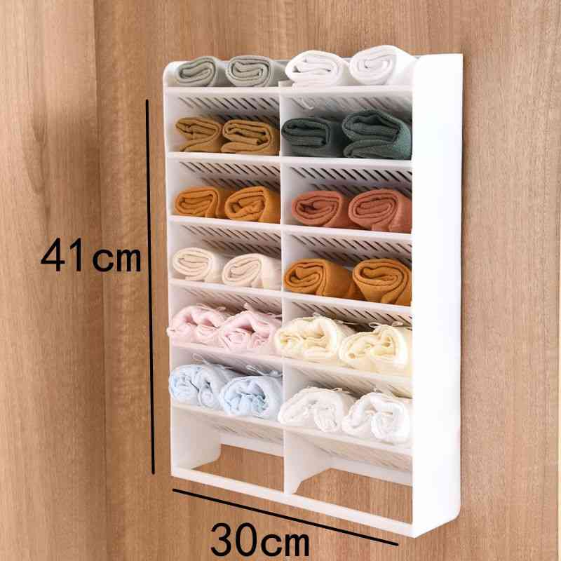 収納ボックス 壁掛け 押し入れ 靴下 クローゼット 収納ケース 仕切り ソックス 収納ラック インナーパ..