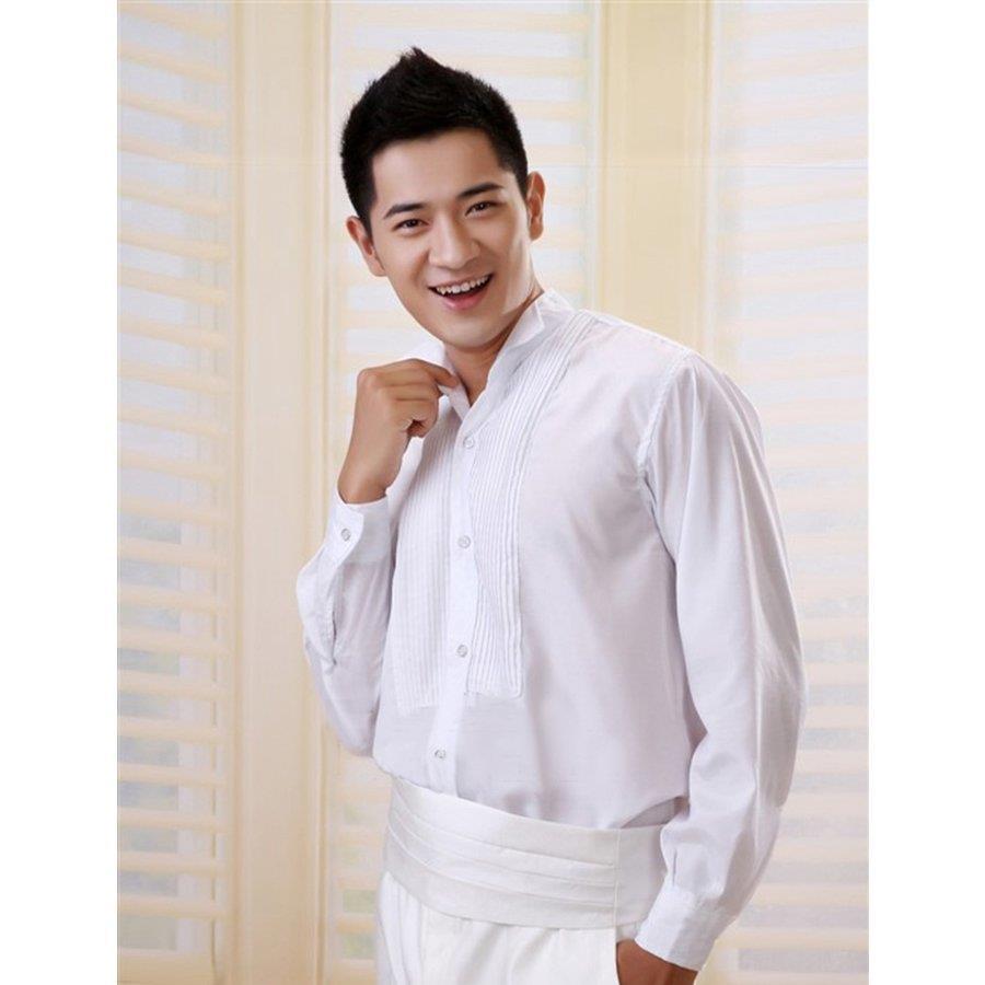 特価シャツ 長袖 メンズ ワイシャツ フォーマル ウィングカラー 礼服 ピンタック入り 蝶ネクタイ用 タキシード用 ス おしゃれ かっこいい 男性用