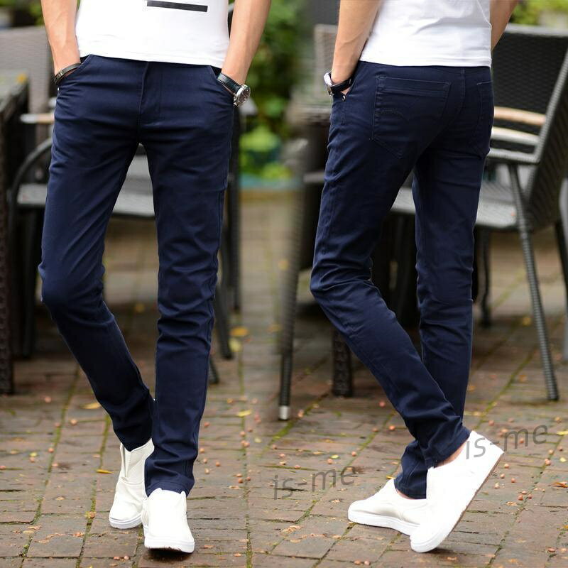 【楽天スーパーSALE】チノパン メンズ ストレッチ スリム パンツ 伸縮 スキニー 黒 白 ベージュ M L XL 3L