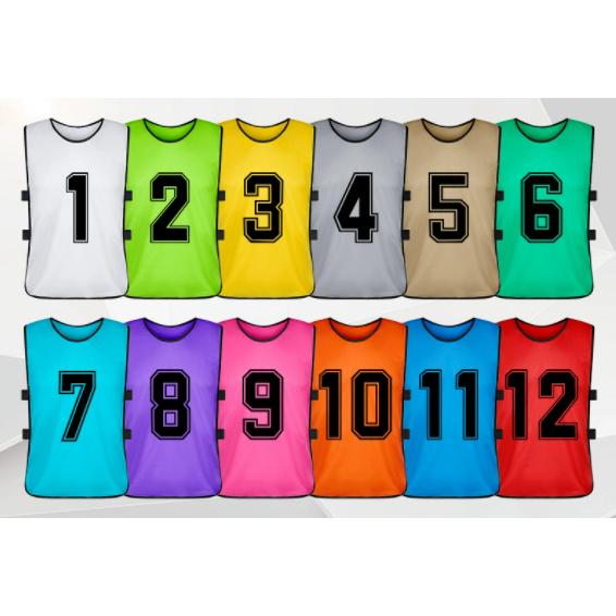 ビブス 20枚セット 大人用 子ども用 1-20 番号入り サッカー