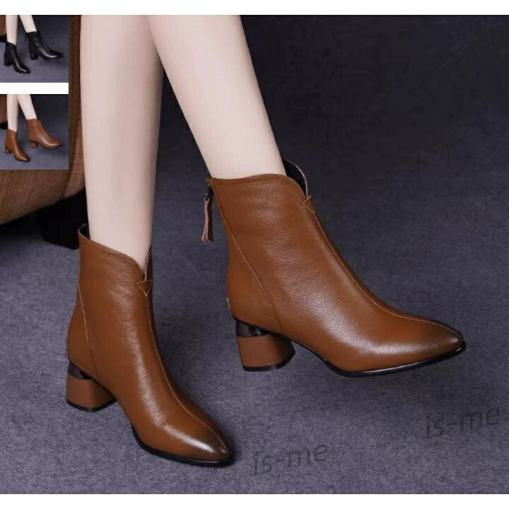 ショートブーツ レディース 疲れない ブーツ ブーティ ブラック 歩きやすい 痛くない ブーティー 黒 ハイヒール チャンキーヒール 太ヒール