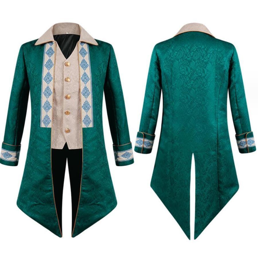 ハロウィンコスチューム 舞台衣装 メンズロングジャケット ダンス衣裳 燕尾服 欧風コート タキシード ..