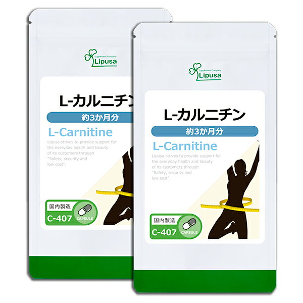 【公式】 L-カルニチン 約3か月分×2袋 C-407-2 送料無料 ISA リプサ Lipusa サプリ サプリメント 燃焼..