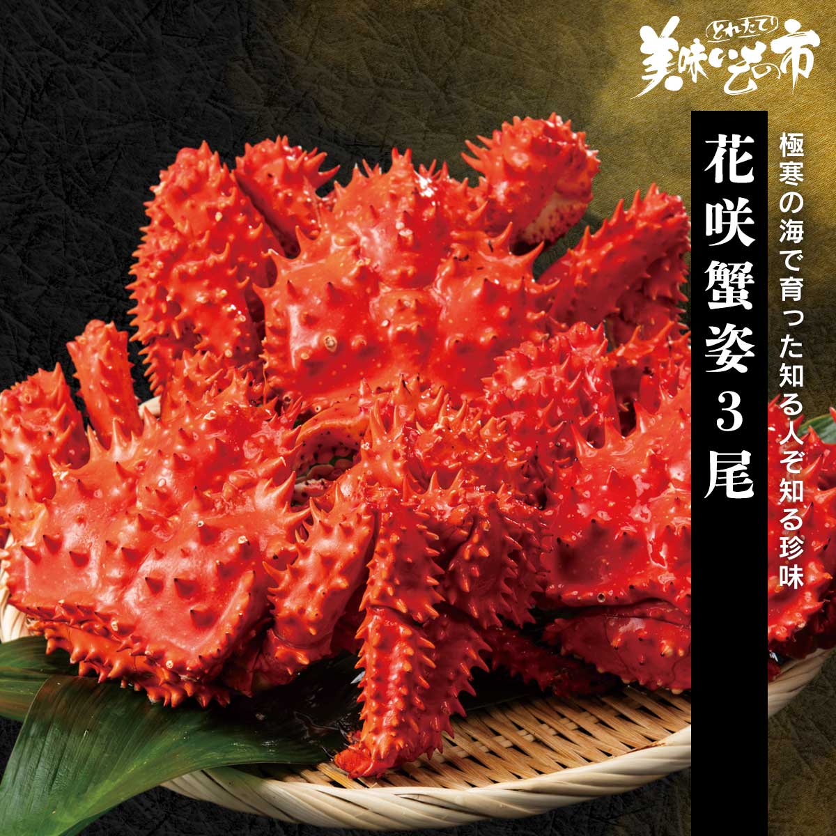 花咲蟹姿 3尾 約2.0kg「ねこぶだし」でおなじみ「とれたて！美味いもの市」から登場
