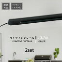 ダクトレール 0.7m 連結可能 延長可能 2本セット コンセント スイッチ付き オリジナル ライティングレール スポットライト 配線ダクト 天井照明 ライティ...