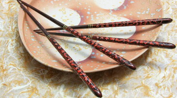 <山城風月膳>▼壬生鉄朱 《食洗機対応》若狭塗箸【夫婦箸ギフト】