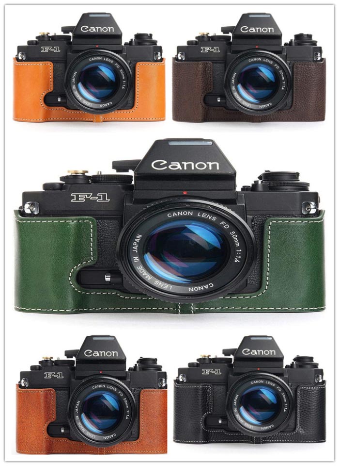 TP Original Canon New F-1（ハンドル付き） 専用 ブルタイプ 本革 ボディケース
